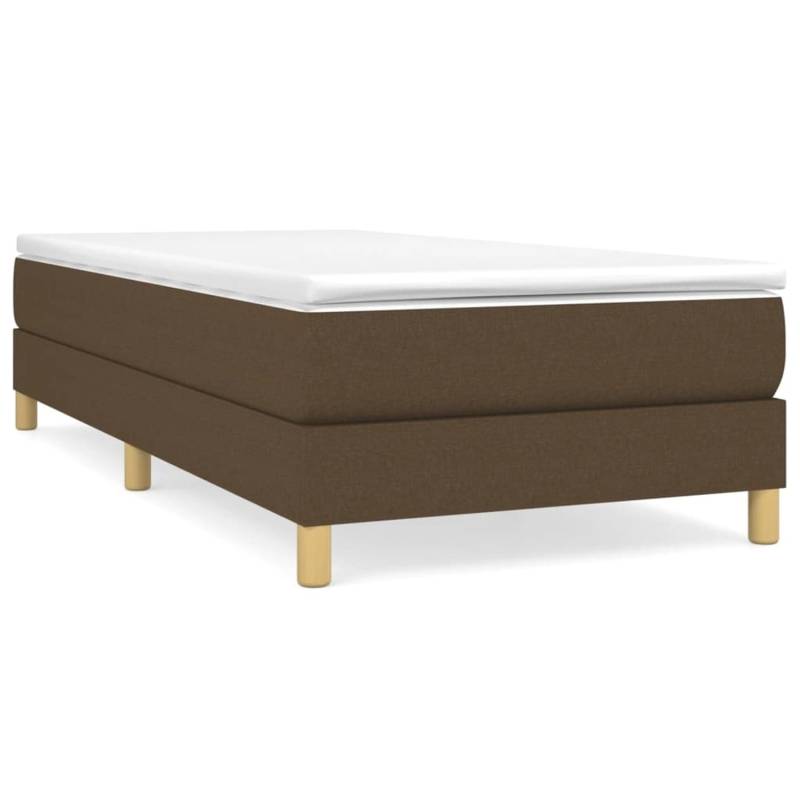 vidaXL Boxspringbett Dunkelbraun 80x200 cm Stoff1347414 von VIDAXL