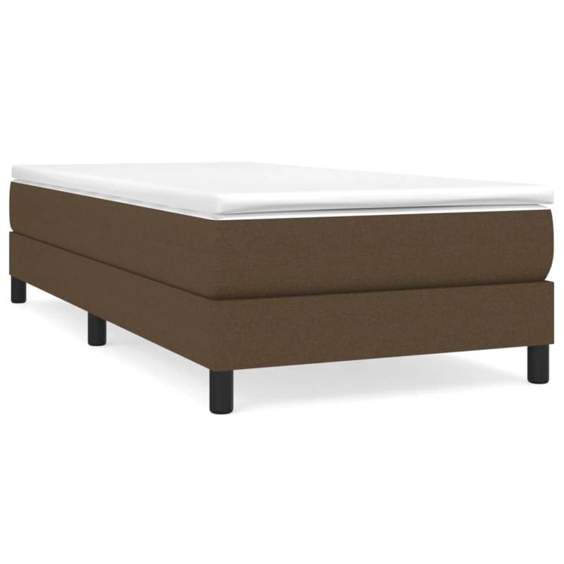 vidaXL Boxspringbett Dunkelbraun 90x190 cm Stoff1348242 von VIDAXL