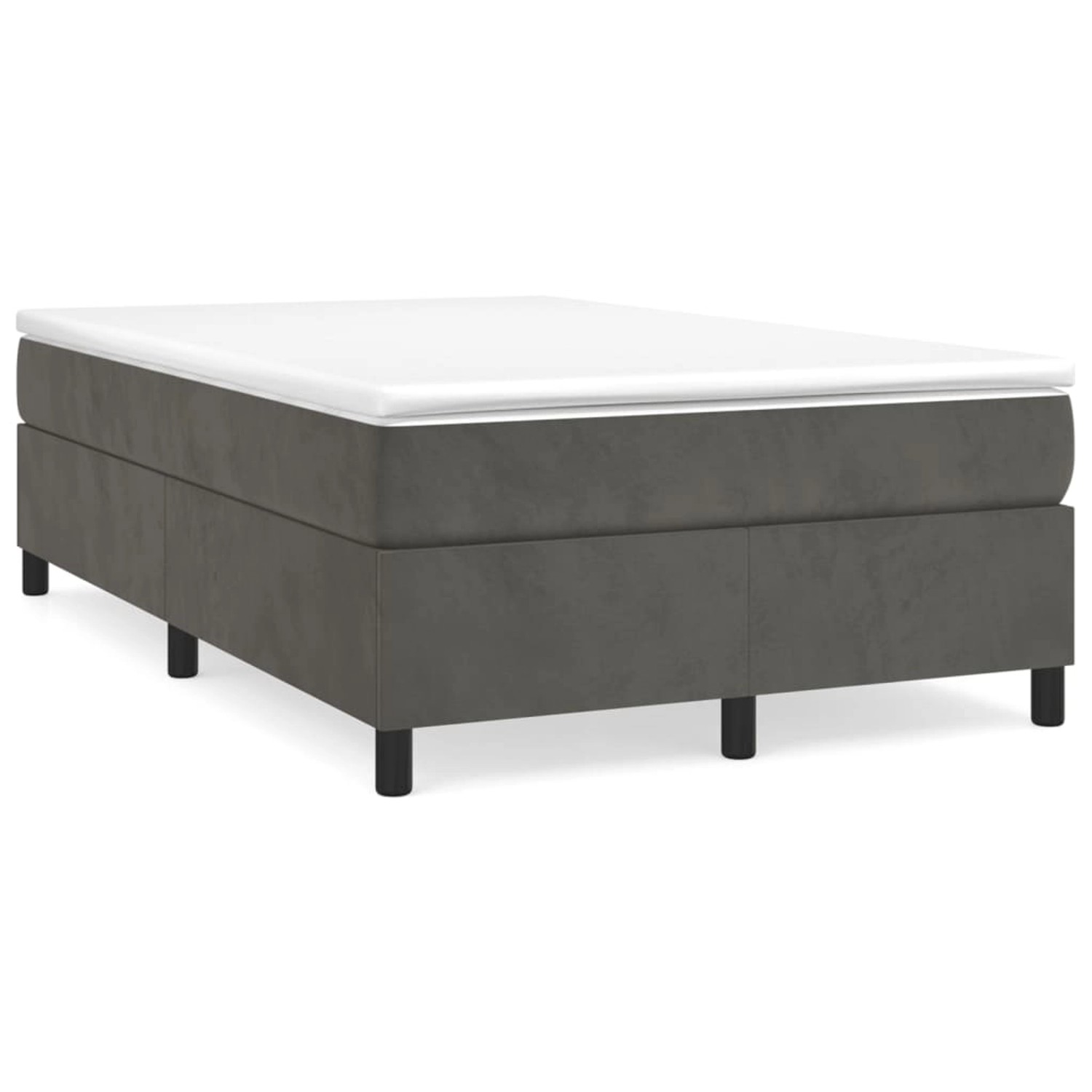 vidaXL Boxspringbett Dunkelgrau 120x200 cm Samt1393298 vidaXL Boxspringbett Dunkelgrau 120x200 cm Samt1393298 von VIDAXL