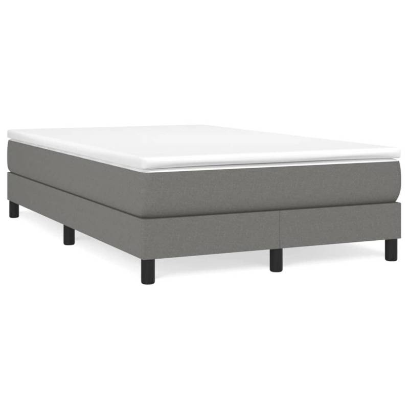 vidaXL Boxspringbett Dunkelgrau 120x200 cm Stoff1388441 von VIDAXL