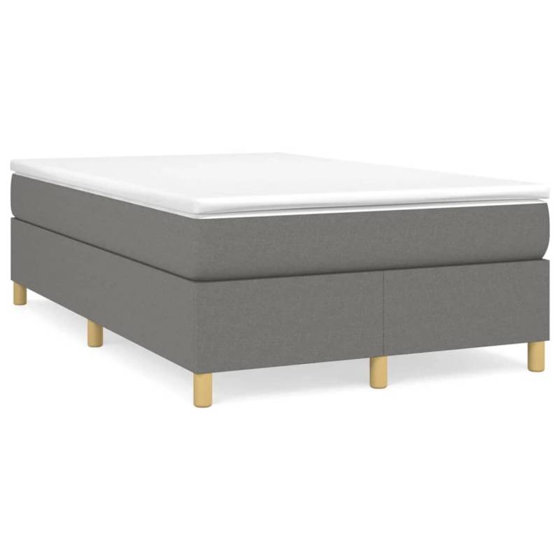 vidaXL Boxspringbett Dunkelgrau 120x200 cm Stoff1397626 von VIDAXL