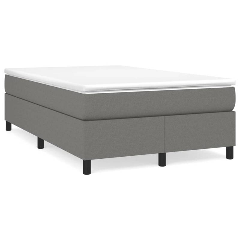 vidaXL Boxspringbett Dunkelgrau 120x200 cm Stoff1398526 von VIDAXL
