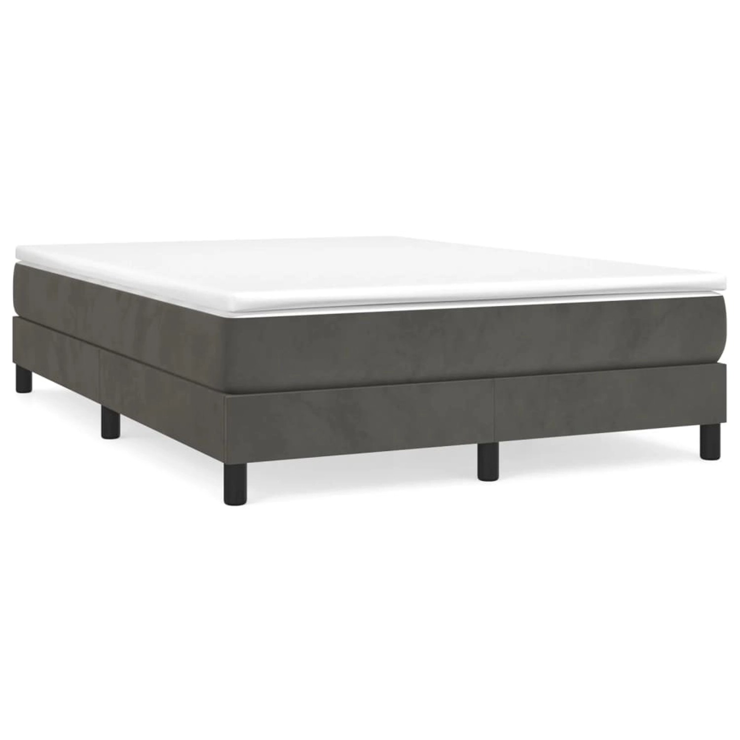 vidaXL Boxspringbett Dunkelgrau 140x200 cm Samt1399448 vidaXL Boxspringbett Dunkelgrau 140x200 cm Samt1399448 von VIDAXL