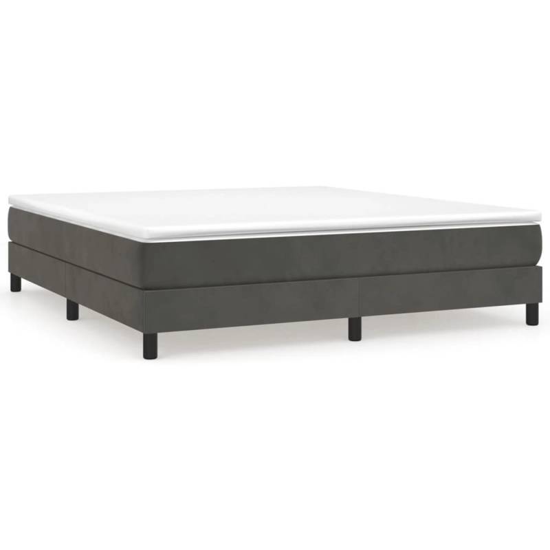 vidaXL Boxspringbett Dunkelgrau 160x200 cm Samt1397412 von VIDAXL