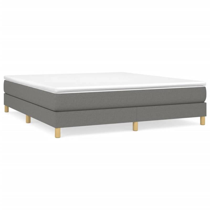 vidaXL Boxspringbett Dunkelgrau 160x200 cm Stoff1399898 von VIDAXL
