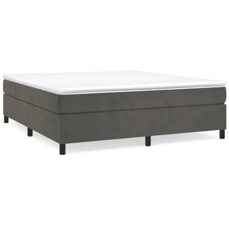 vidaXL Boxspringbett Dunkelgrau 180x200 cm Samt1397257 von VIDAXL