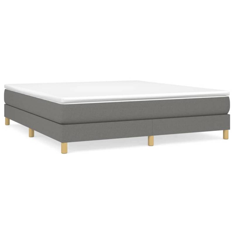 vidaXL Boxspringbett Dunkelgrau 180x200 cm Stoff1378117 von VIDAXL