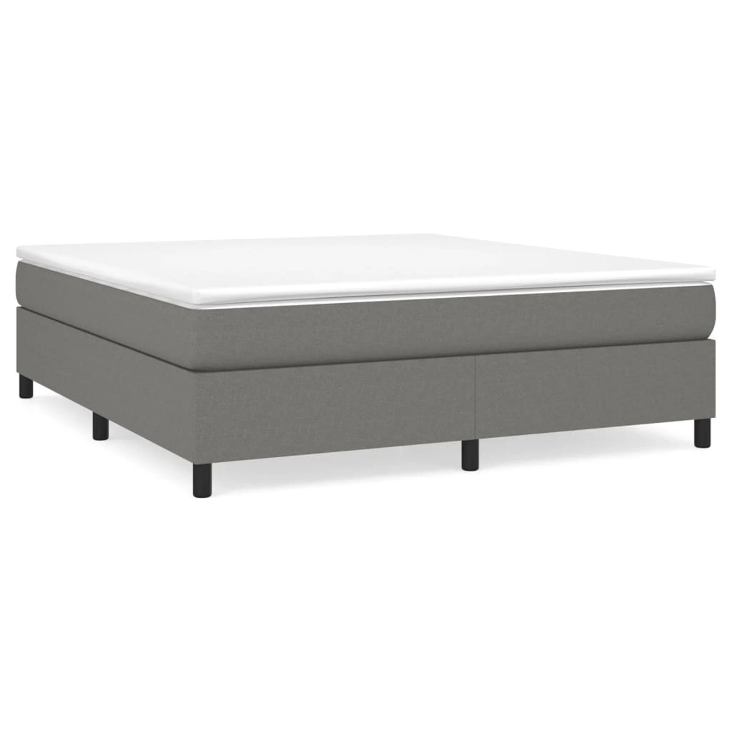 vidaXL Boxspringbett Dunkelgrau 180x200 cm Stoff1400289 von VIDAXL
