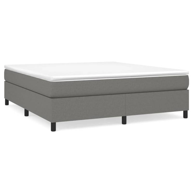 vidaXL Boxspringbett Dunkelgrau 180x200 cm Stoff1400289 von VIDAXL