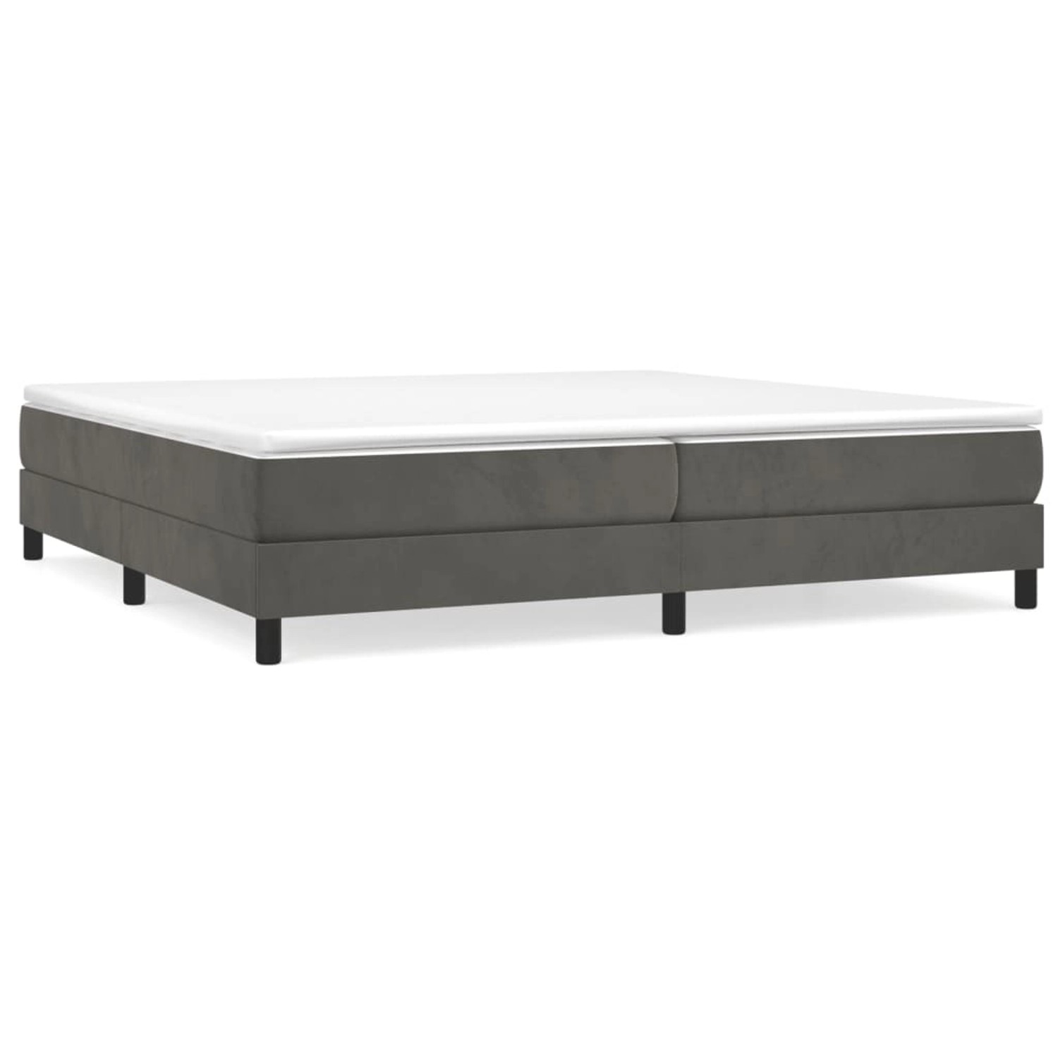 vidaXL Boxspringbett Dunkelgrau 200x200 cm Samt1368667 von VIDAXL