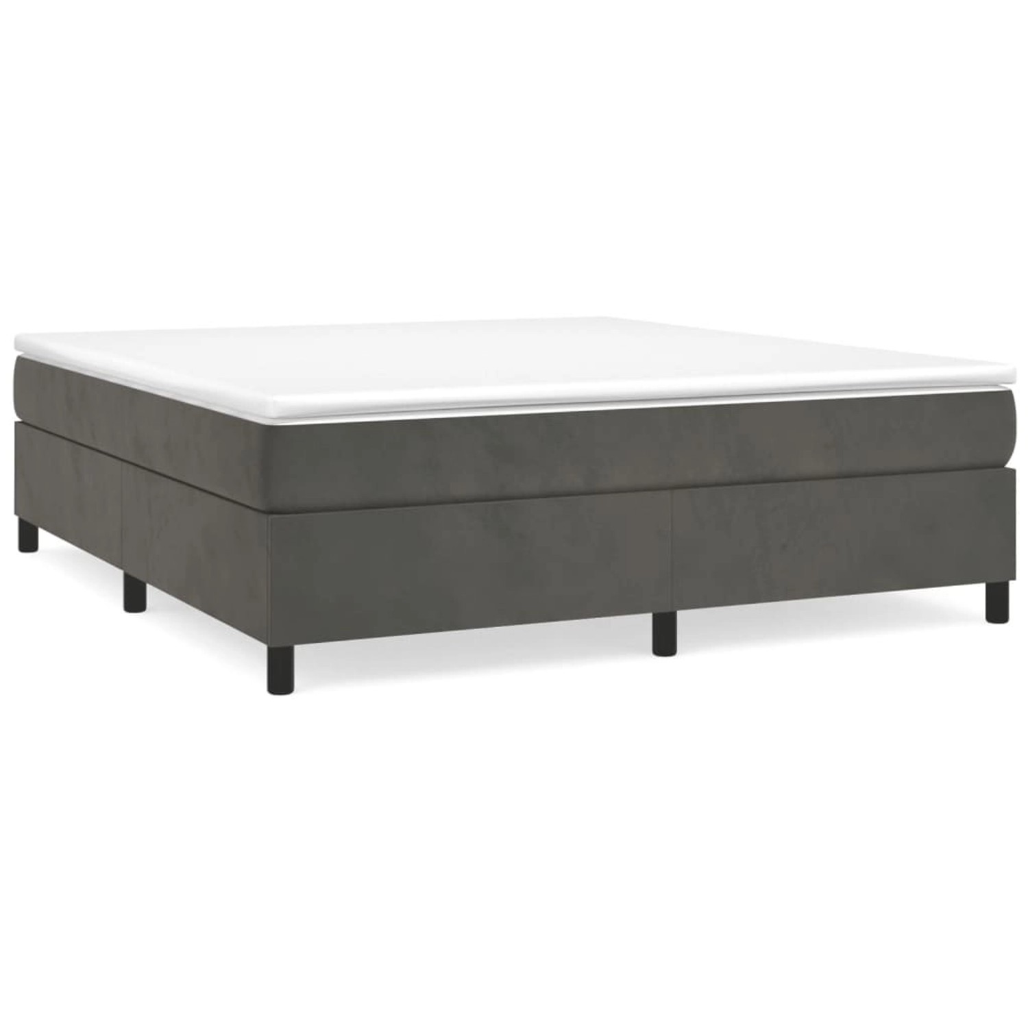 vidaXL Boxspringbett Dunkelgrau 200x200 cm Samt1370480 vidaXL Boxspringbett Dunkelgrau 200x200 cm Samt1370480 von VIDAXL