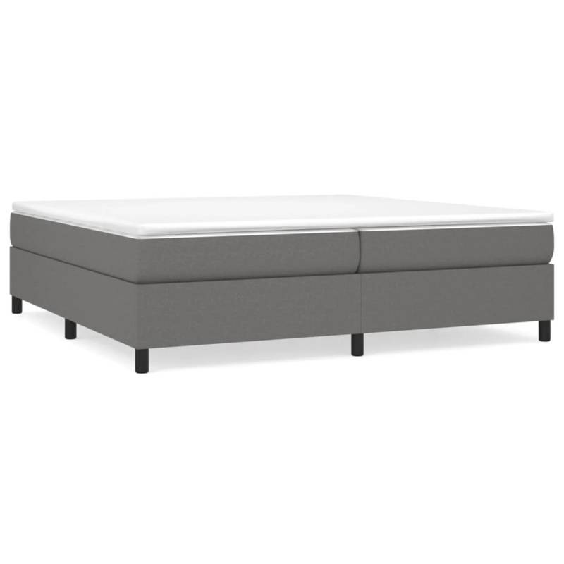 vidaXL Boxspringbett Dunkelgrau 200x200 cm Stoff1387636 von VIDAXL