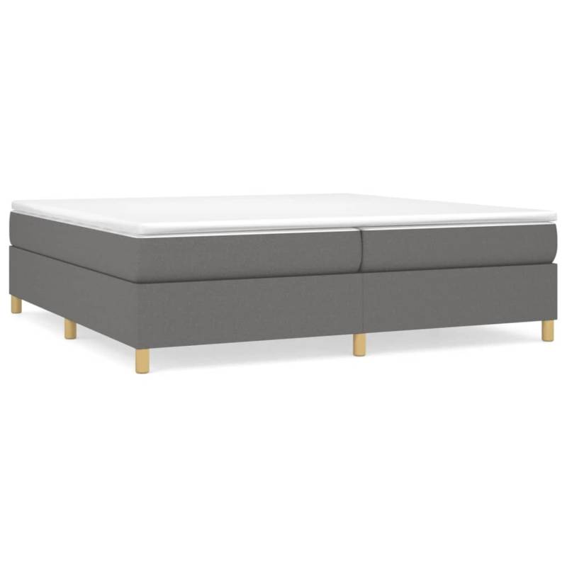 vidaXL Boxspringbett Dunkelgrau 200x200 cm Stoff1389396 von VIDAXL
