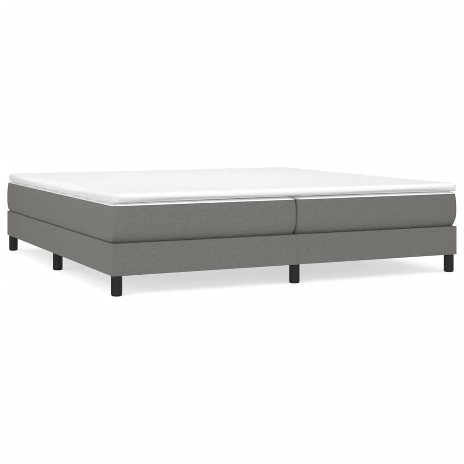 vidaXL Boxspringbett Dunkelgrau 200x200 cm Stoff1389480 von VIDAXL