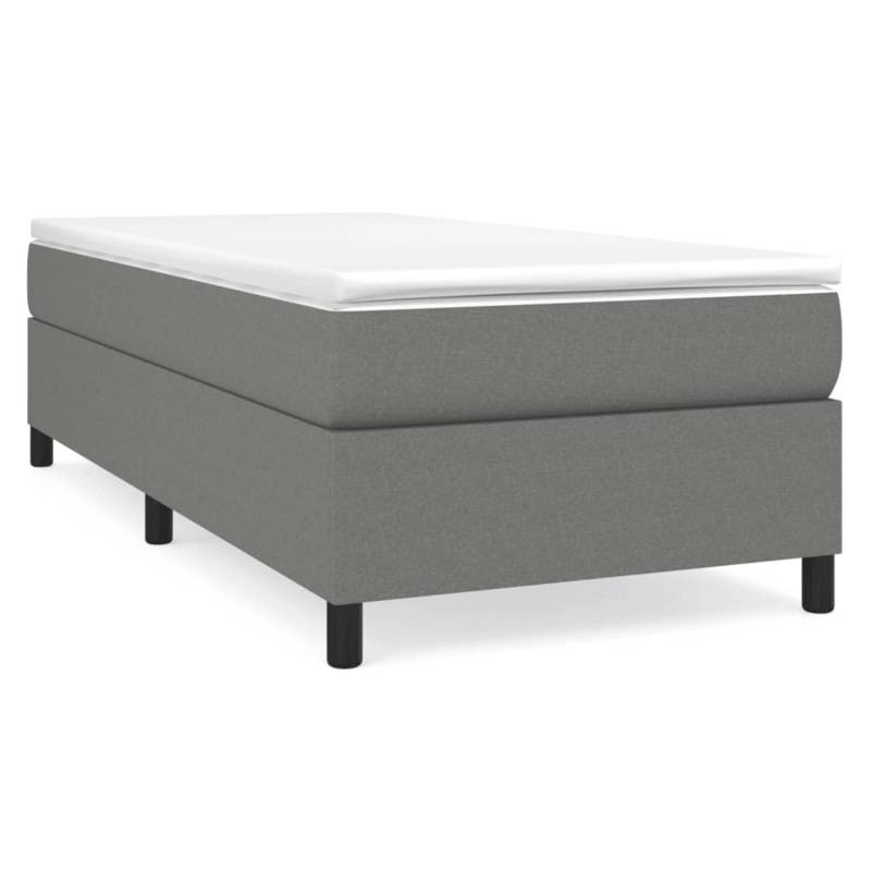 vidaXL Boxspringbett Dunkelgrau 80x200 cm Stoff1378124 von VIDAXL