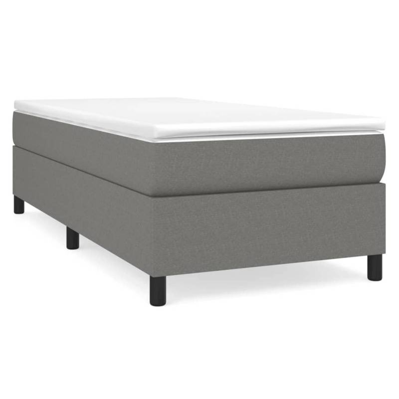 vidaXL Boxspringbett Dunkelgrau 90x200 cm Stoff1395797 von VIDAXL