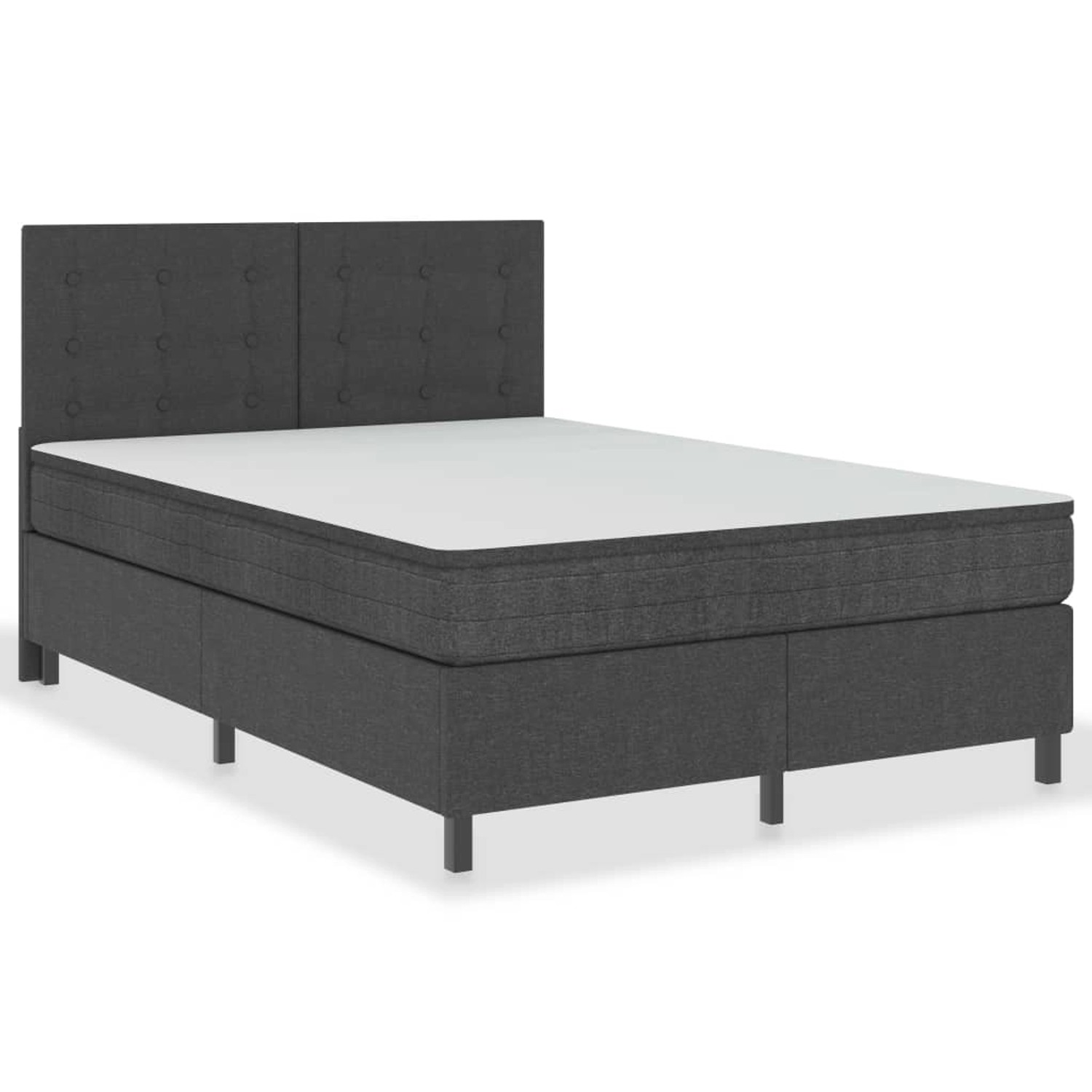 vidaXL Boxspringbett Dunkelgrau Stoff 140x200 cm627461 vidaXL Boxspringbett Dunkelgrau Stoff 140x200 cm627461 von VIDAXL