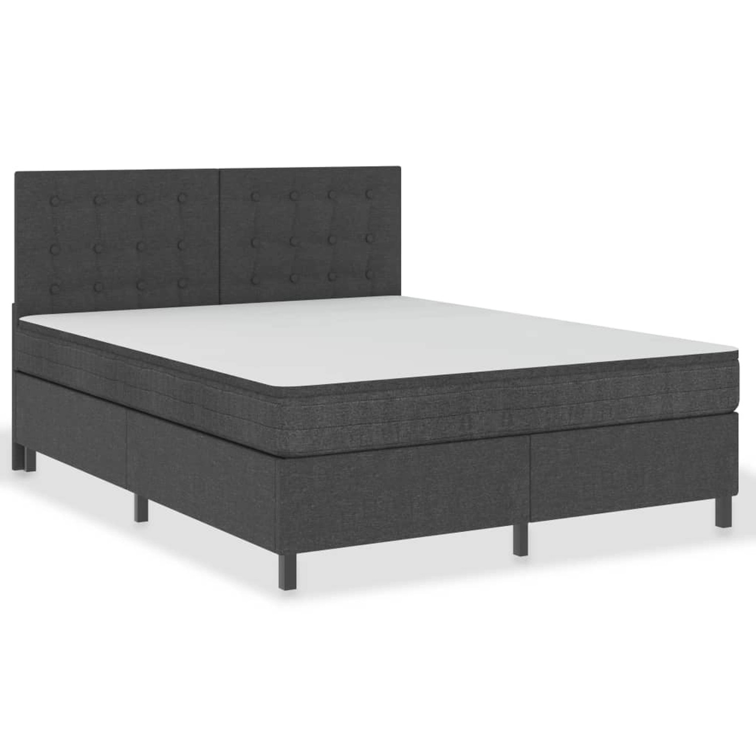vidaXL Boxspringbett Dunkelgrau Stoff 160x200 cm627462 vidaXL Boxspringbett Dunkelgrau Stoff 160x200 cm627462 von VIDAXL
