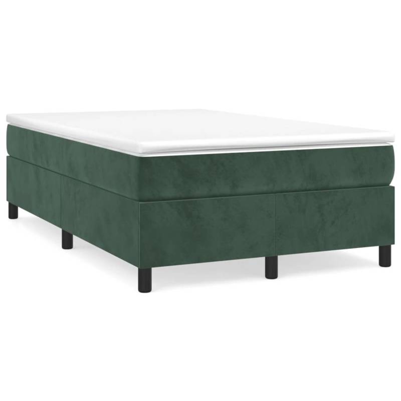 vidaXL Boxspringbett Dunkelgrün 120x200 cm Samt1369298 von VIDAXL