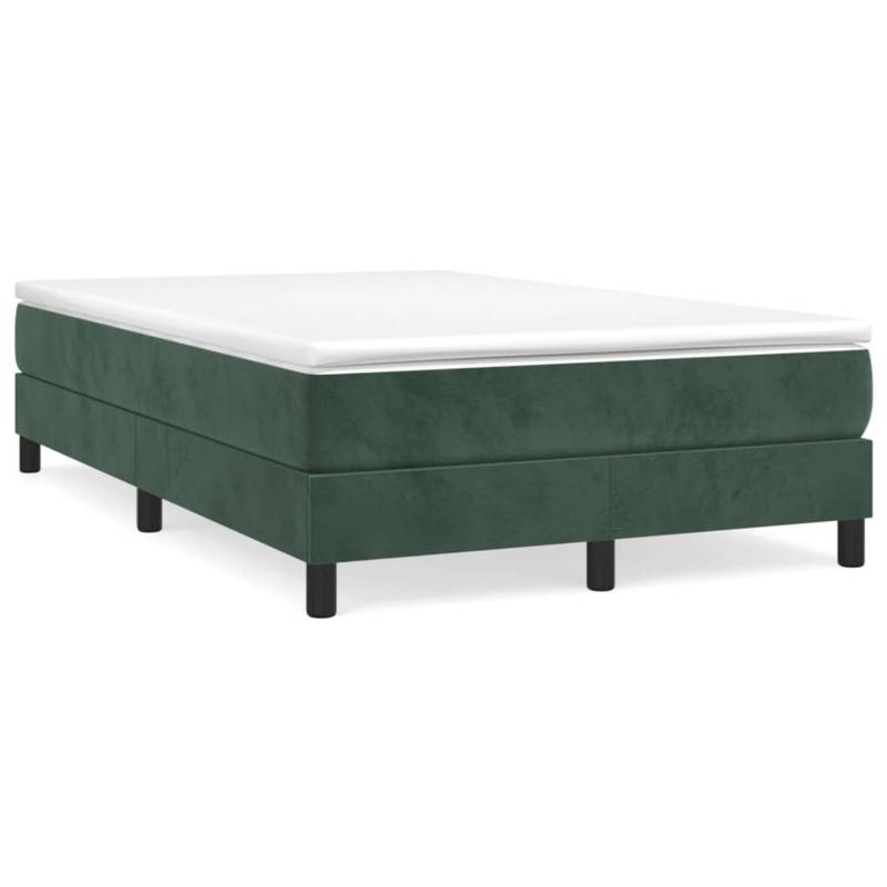vidaXL Boxspringbett Dunkelgrün 120x200 cm Samt1377948 von VIDAXL