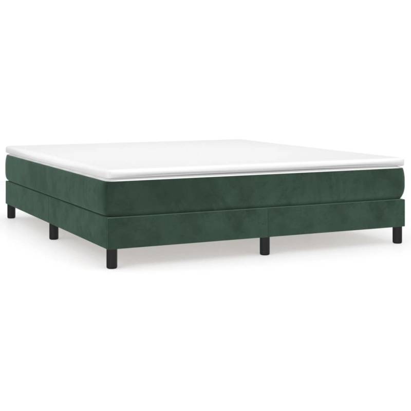 vidaXL Boxspringbett Dunkelgrün 160x200 cm Samt1359054 von VIDAXL