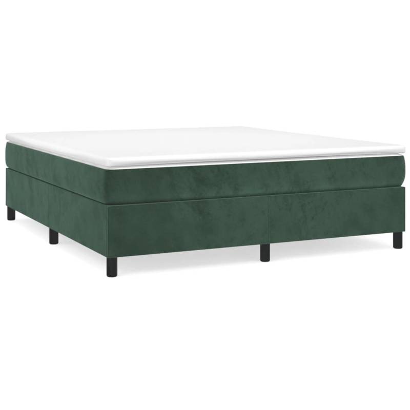 vidaXL Boxspringbett Dunkelgrün 160x200 cm Samt1368038 von VIDAXL