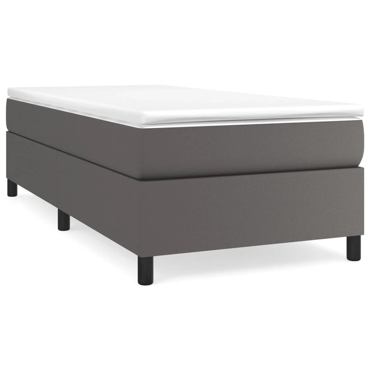 vidaXL Boxspringbett Grau 100x200 cm Kunstleder1465996 vidaXL Boxspringbett Grau 100x200 cm Kunstleder1465996 von VIDAXL