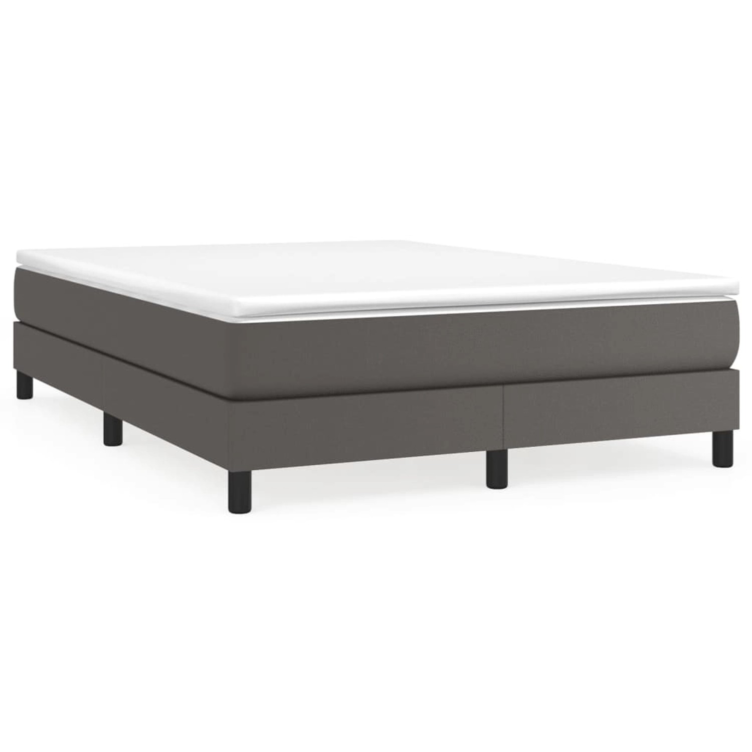vidaXL Boxspringbett Grau 140x190 cm Kunstleder1370974 vidaXL Boxspringbett Grau 140x190 cm Kunstleder1370974 von VIDAXL