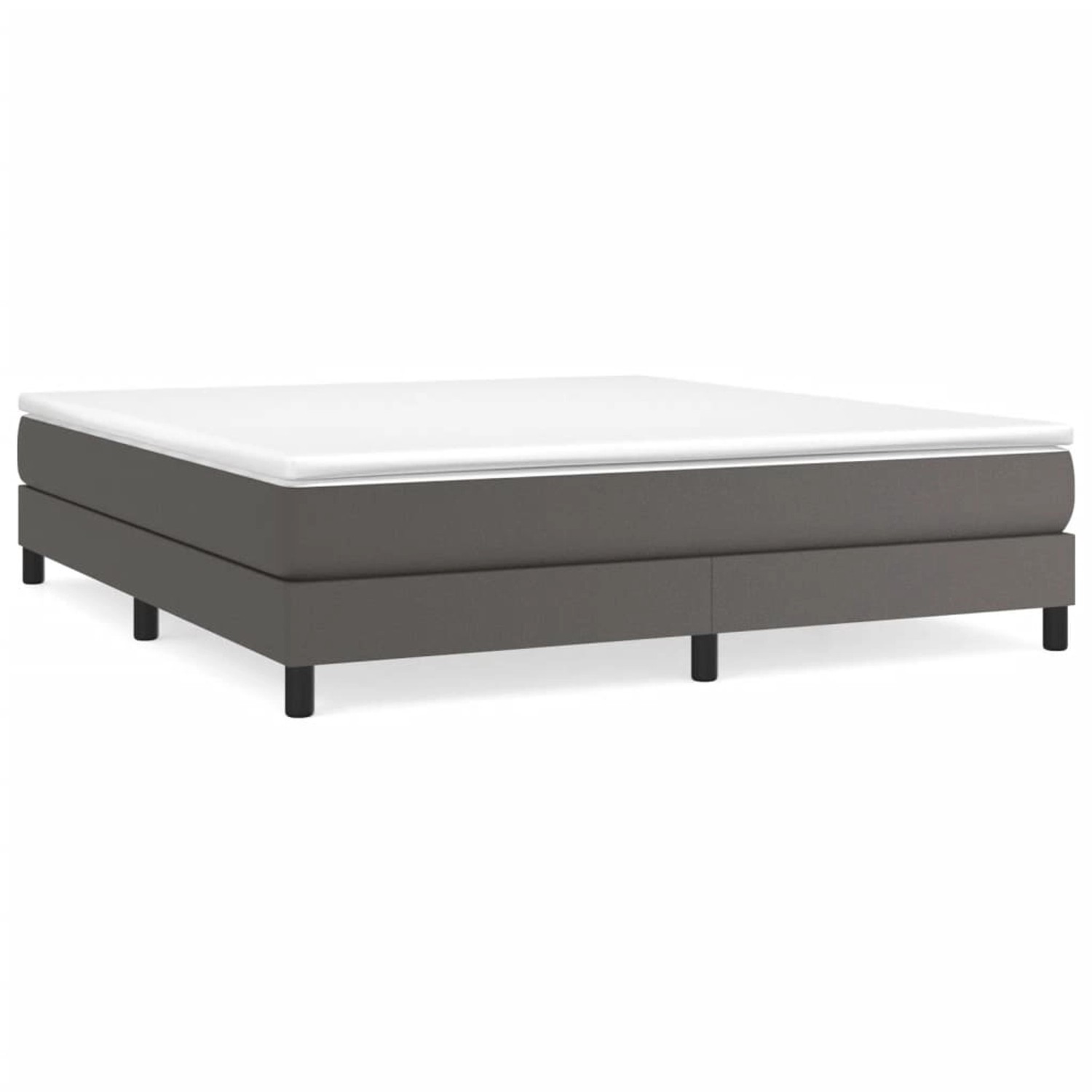 vidaXL Boxspringbett Grau 180x200 cm Kunstleder1371021 vidaXL Boxspringbett Grau 180x200 cm Kunstleder1371021 von VIDAXL