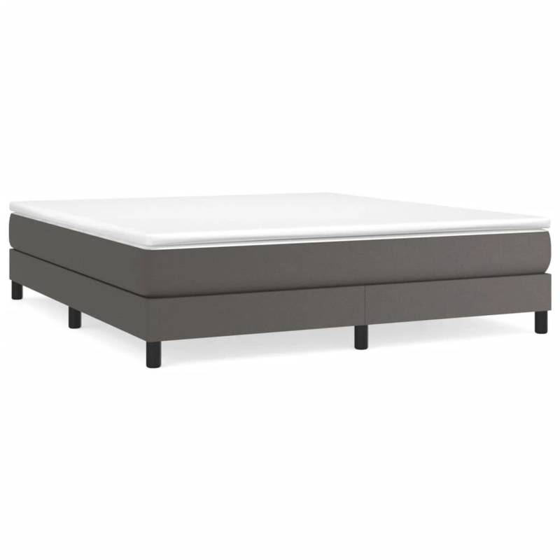 vidaXL Boxspringbett Grau 180x200 cm Kunstleder1371021 von VIDAXL