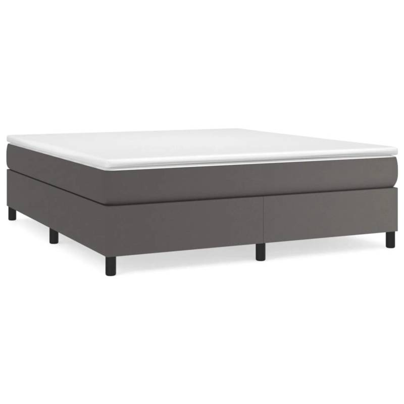 vidaXL Boxspringbett Grau 180x200 cm Kunstleder1465981 von VIDAXL