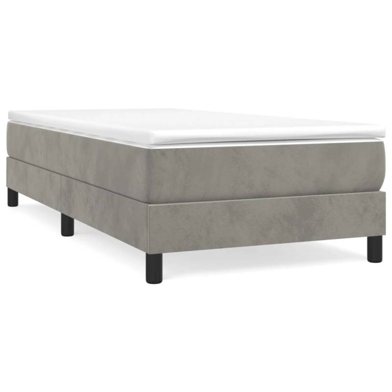 vidaXL Boxspringbett Hellgrau 100x200 cm Samt1388320 von VIDAXL
