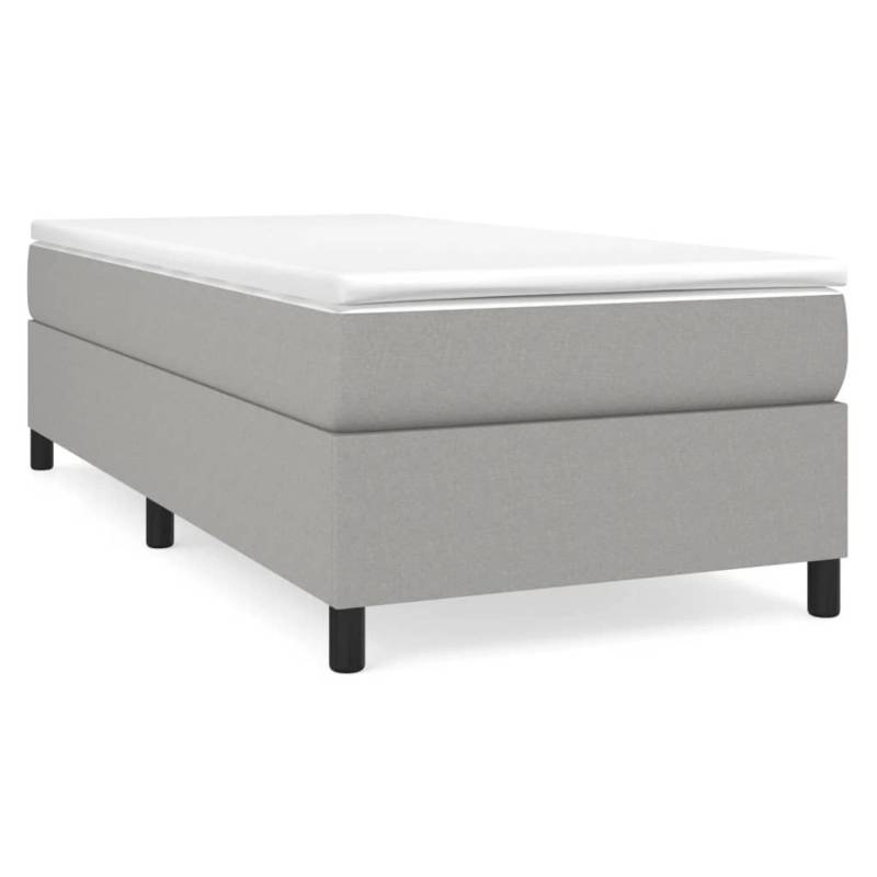 vidaXL Boxspringbett Hellgrau 100x200 cm Stoff1366954 von VIDAXL