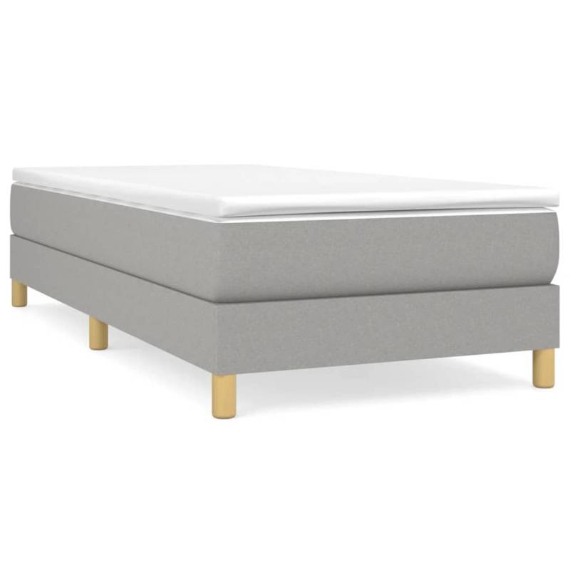vidaXL Boxspringbett Hellgrau 100x200 cm Stoff1393238 von VIDAXL