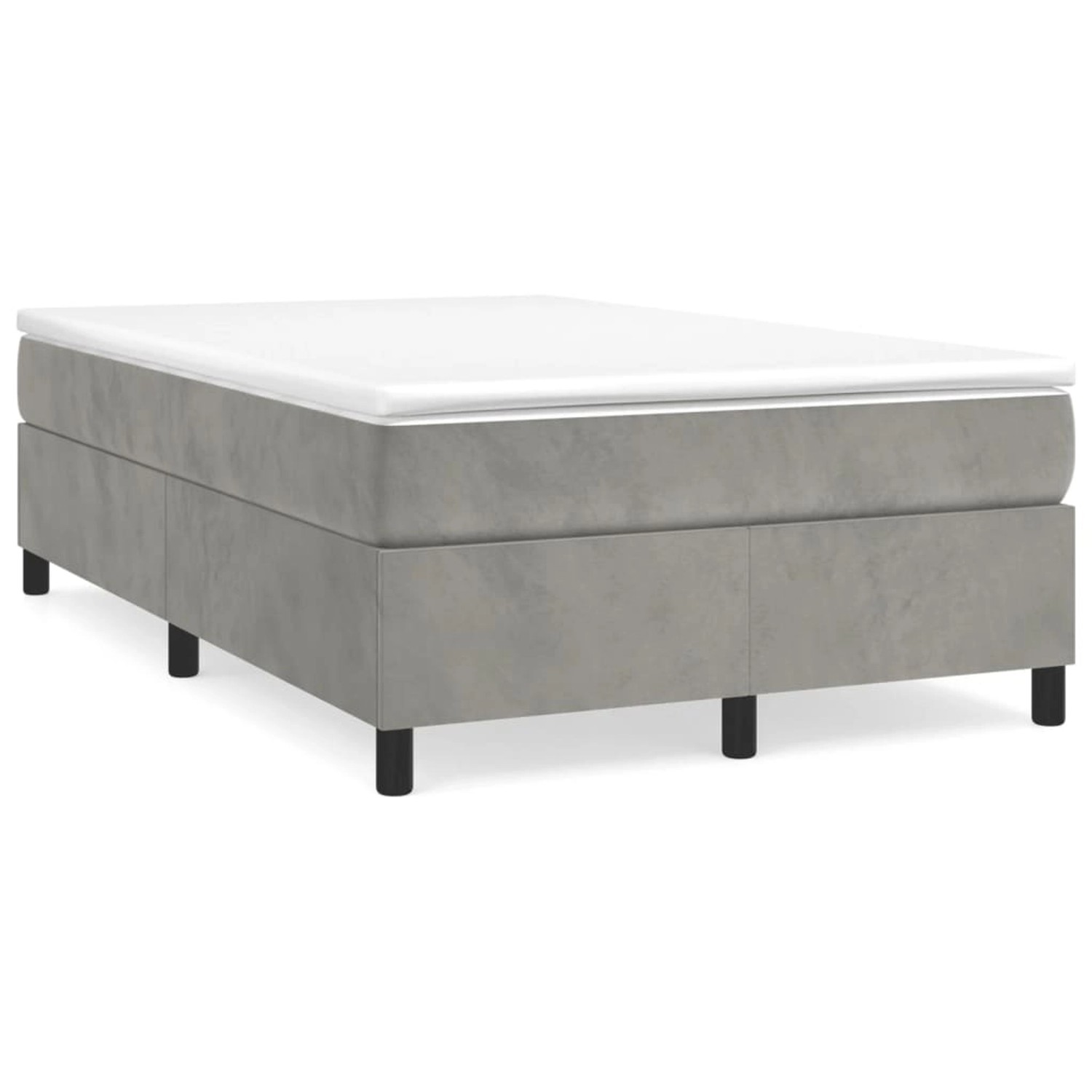 vidaXL Boxspringbett Hellgrau 120x200 cm Samt1398305 vidaXL Boxspringbett Hellgrau 120x200 cm Samt1398305 von VIDAXL
