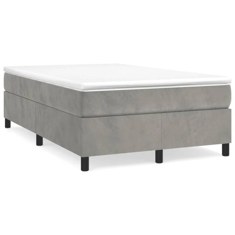 vidaXL Boxspringbett Hellgrau 120x200 cm Samt1398305 von VIDAXL