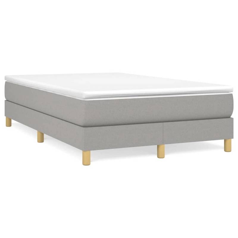 vidaXL Boxspringbett Hellgrau 120x200 cm Stoff1368751 von VIDAXL