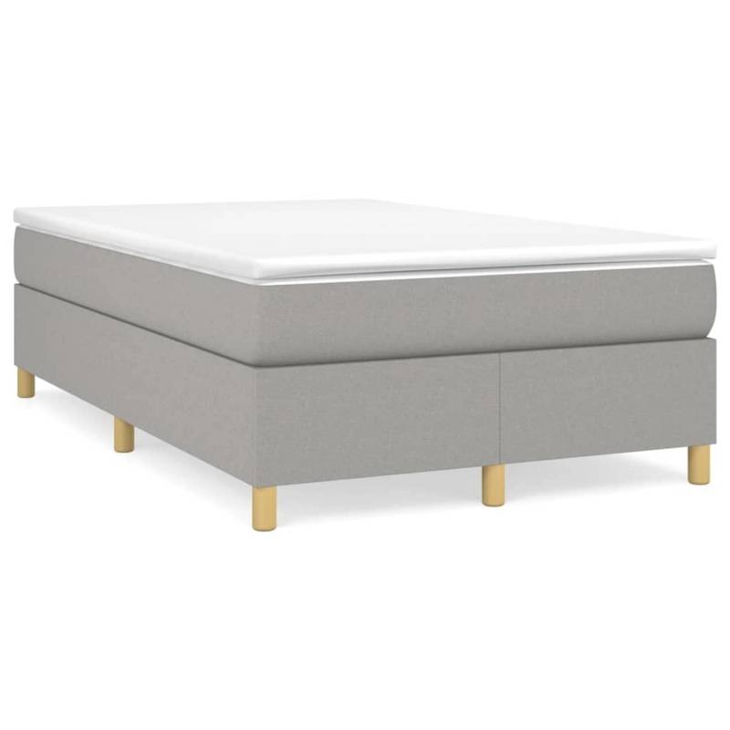 vidaXL Boxspringbett Hellgrau 120x200 cm Stoff1377794 von VIDAXL