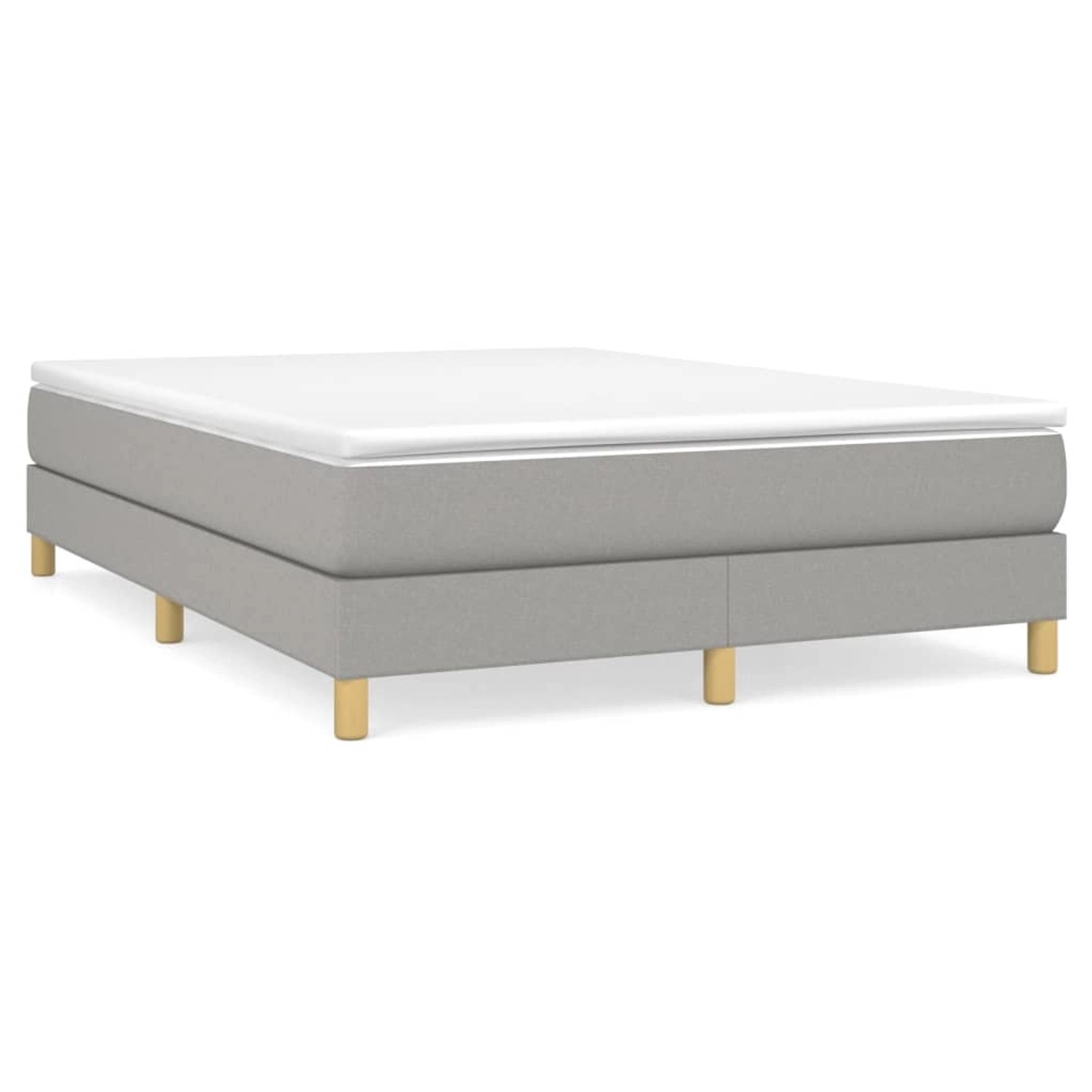 vidaXL Boxspringbett Hellgrau 140x190 cm Stoff1378815 vidaXL Boxspringbett Hellgrau 140x190 cm Stoff1378815 von VIDAXL