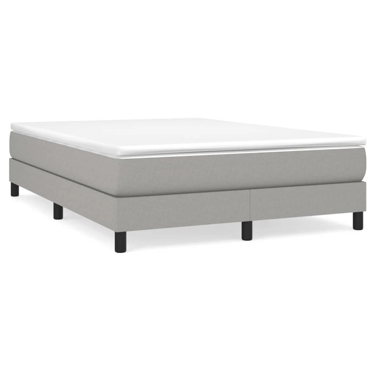 vidaXL Boxspringbett Hellgrau 140x190 cm Stoff1383132 vidaXL Boxspringbett Hellgrau 140x190 cm Stoff1383132 von VIDAXL