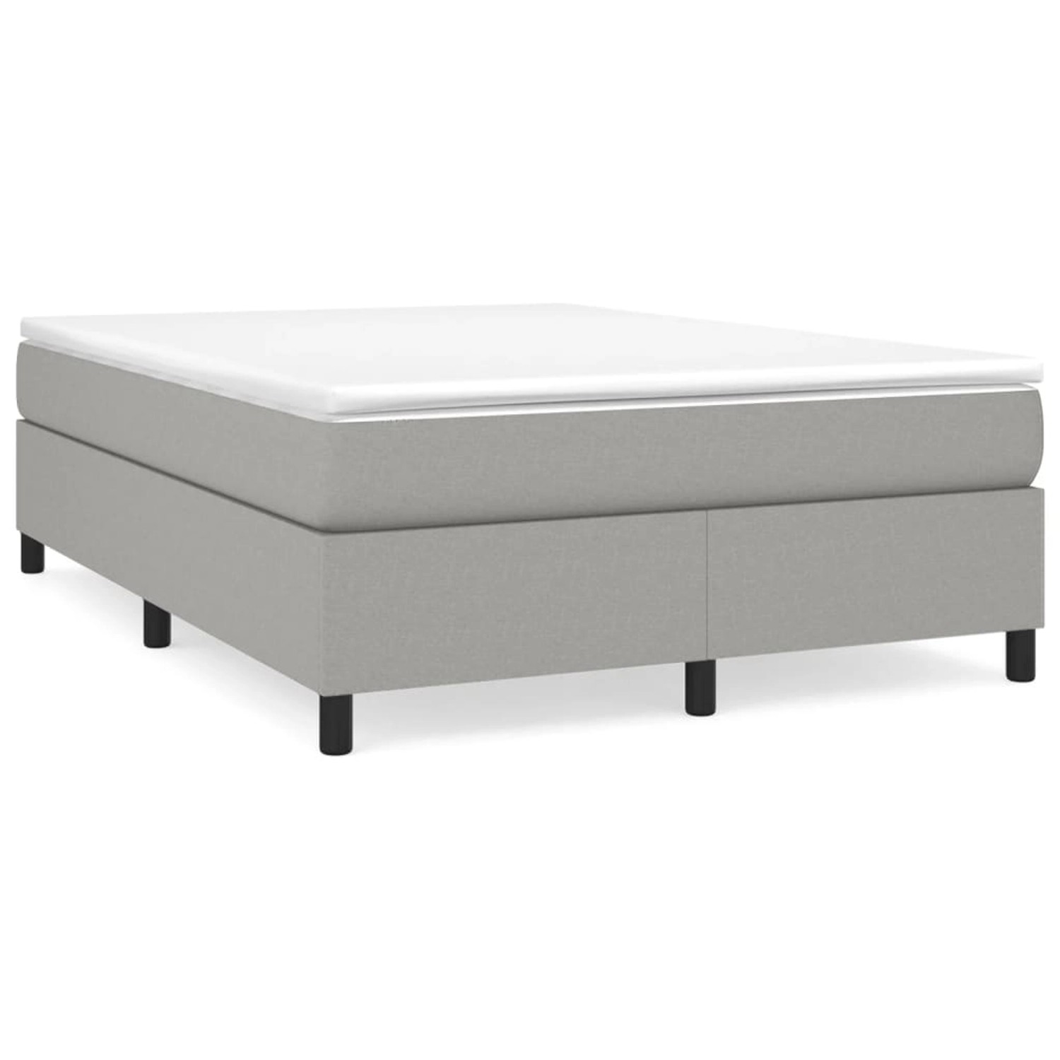 vidaXL Boxspringbett Hellgrau 140x190 cm Stoff1394719 vidaXL Boxspringbett Hellgrau 140x190 cm Stoff1394719 von VIDAXL