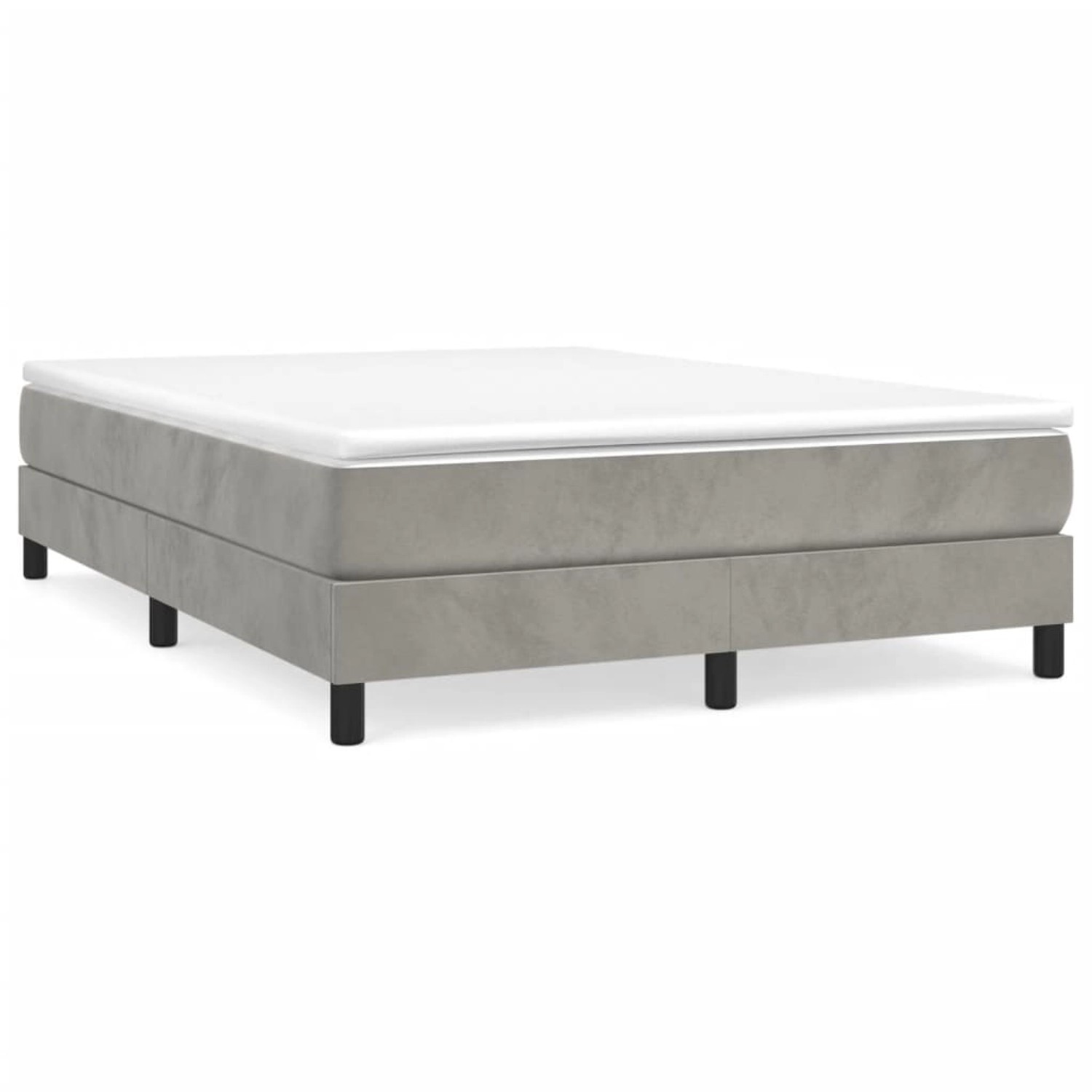 vidaXL Boxspringbett Hellgrau 140x200 cm Samt1397082 vidaXL Boxspringbett Hellgrau 140x200 cm Samt1397082 von VIDAXL