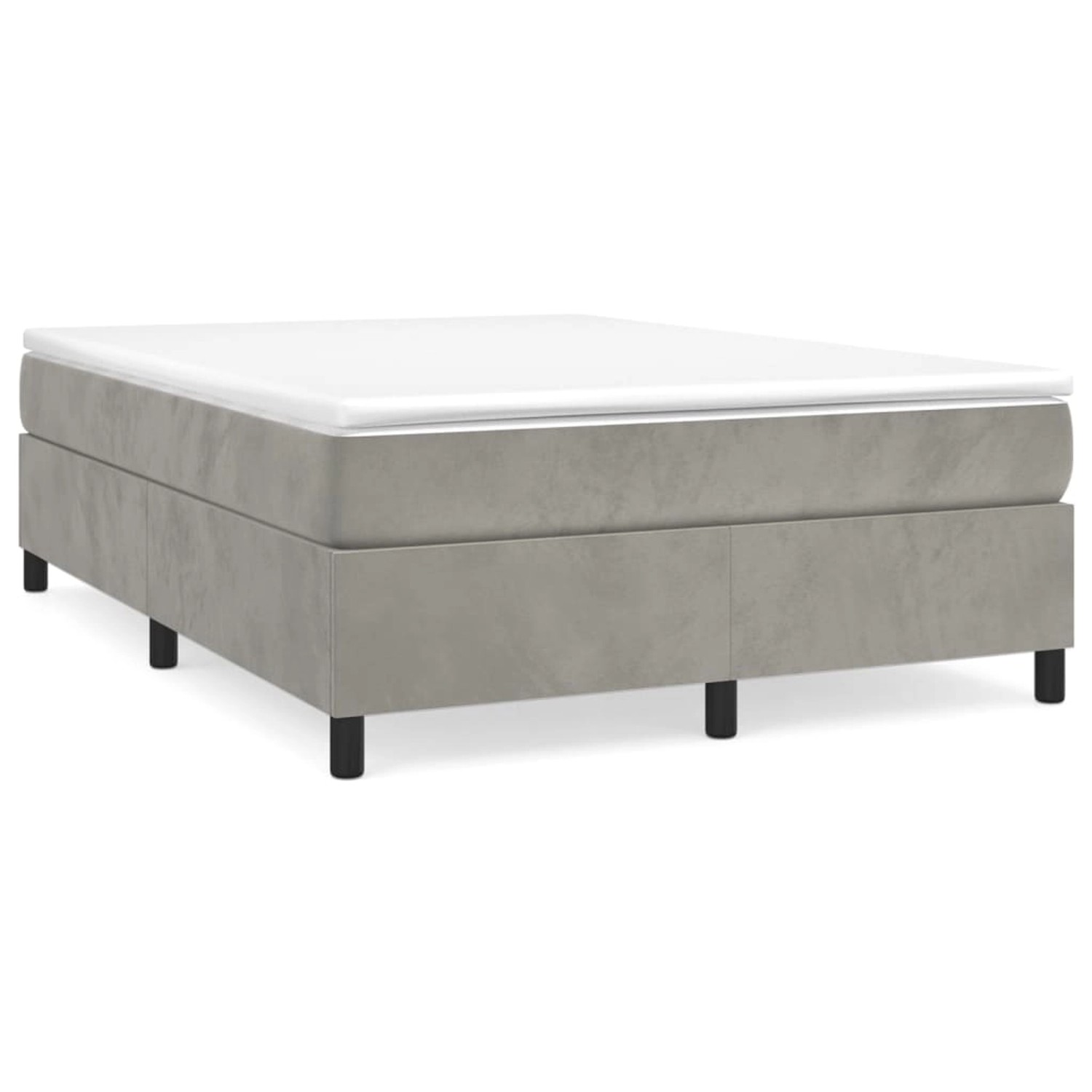 vidaXL Boxspringbett Hellgrau 140x200 cm Samt1399422 vidaXL Boxspringbett Hellgrau 140x200 cm Samt1399422 von VIDAXL