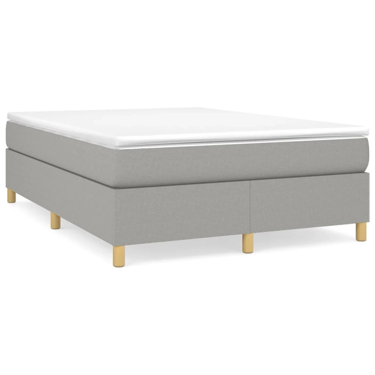 vidaXL Boxspringbett Hellgrau 140x200 cm Stoff1397303 vidaXL Boxspringbett Hellgrau 140x200 cm Stoff1397303 von VIDAXL