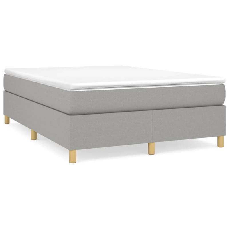 vidaXL Boxspringbett Hellgrau 140x200 cm Stoff1397303 von VIDAXL