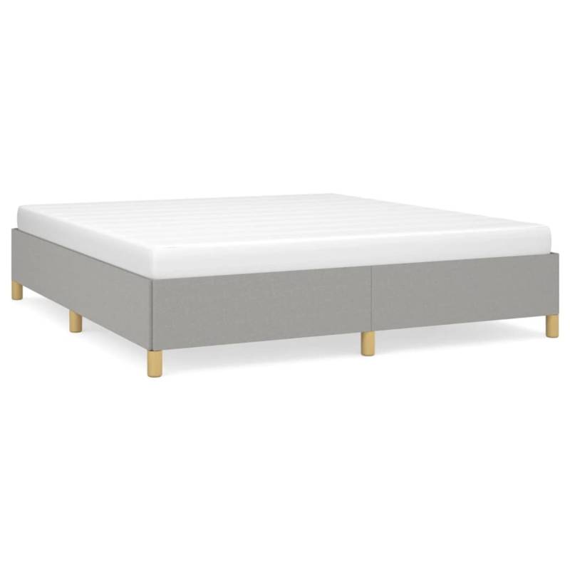 vidaXL Boxspringbett Hellgrau 160x200 cm Stoff1388321 von VIDAXL