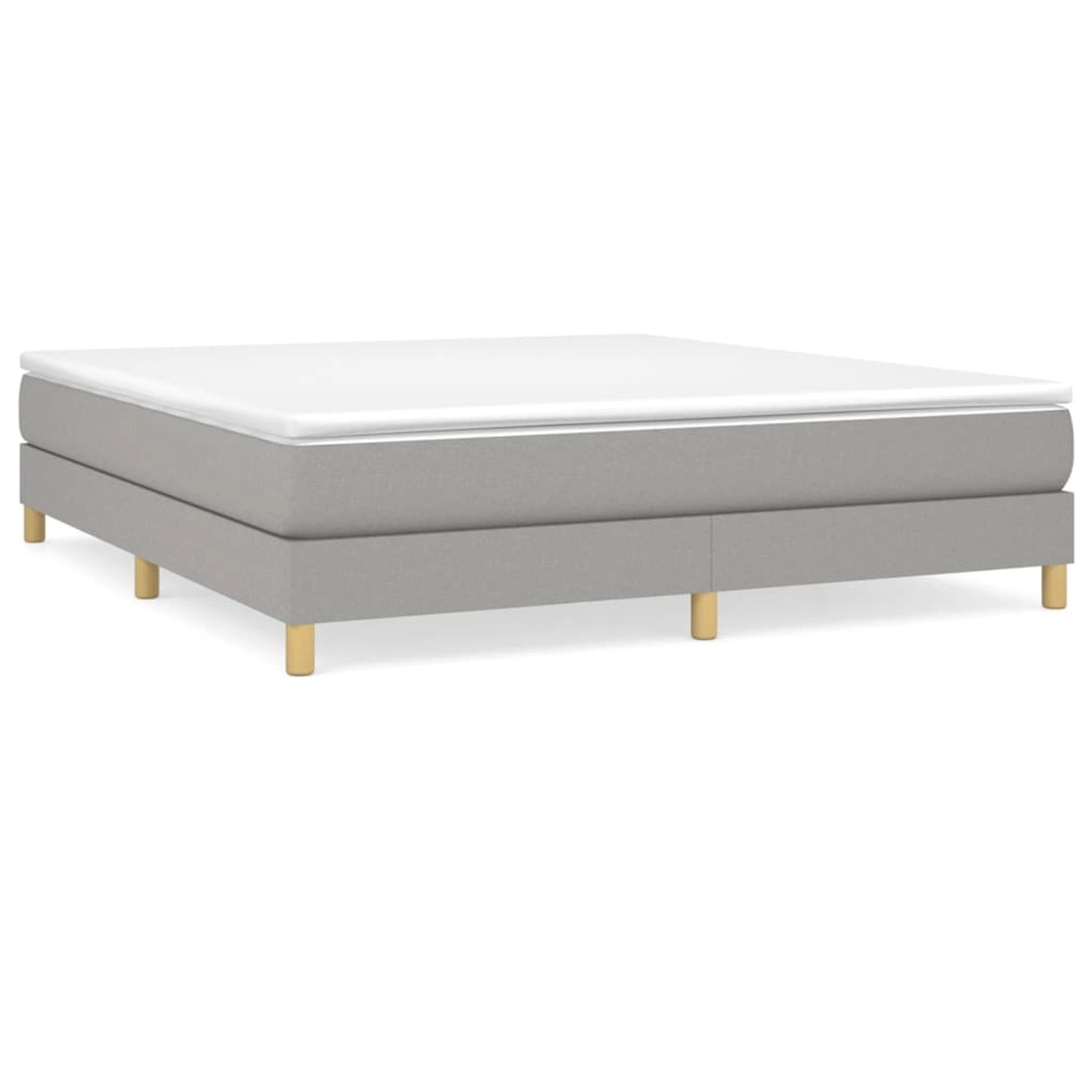 vidaXL Boxspringbett Hellgrau 160x200 cm Stoff1400048 vidaXL Boxspringbett Hellgrau 160x200 cm Stoff1400048 von VIDAXL