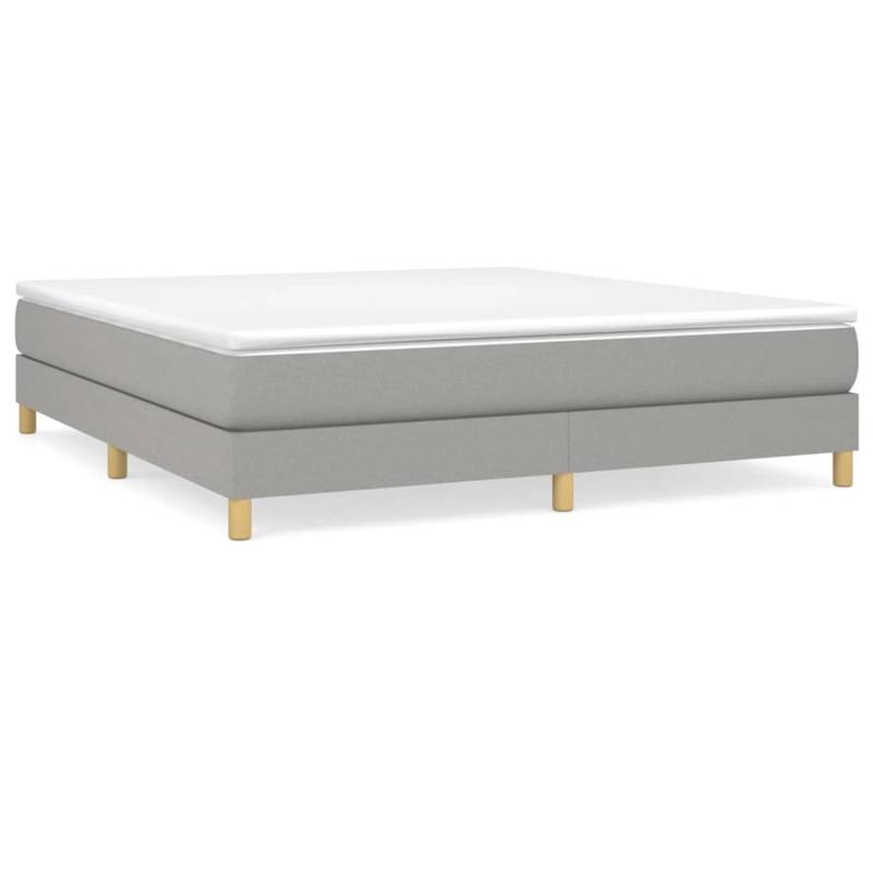 vidaXL Boxspringbett Hellgrau 160x200 cm Stoff1400048 von VIDAXL