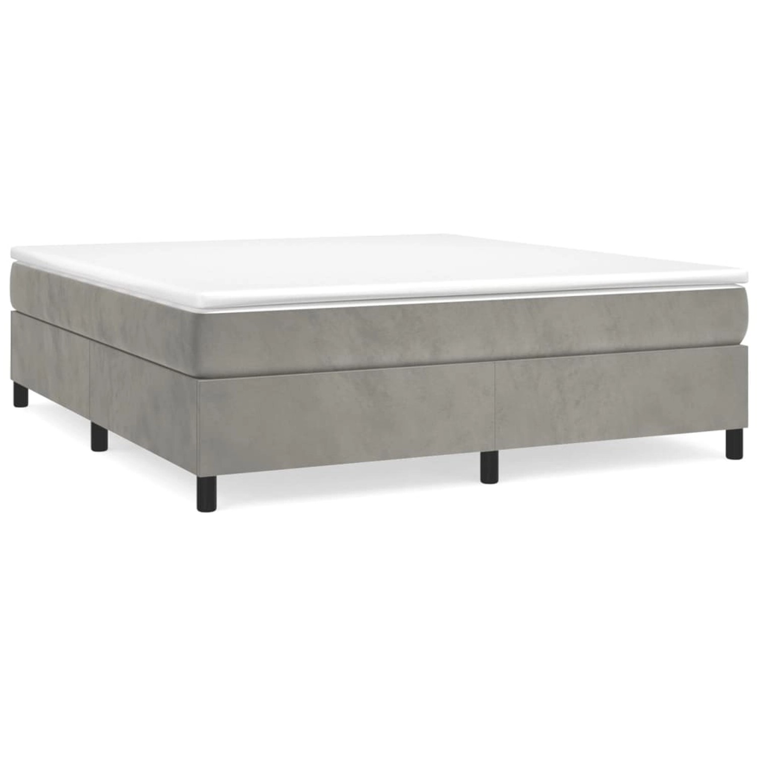vidaXL Boxspringbett Hellgrau 180x200 cm Samt1377607 vidaXL Boxspringbett Hellgrau 180x200 cm Samt1377607 von VIDAXL