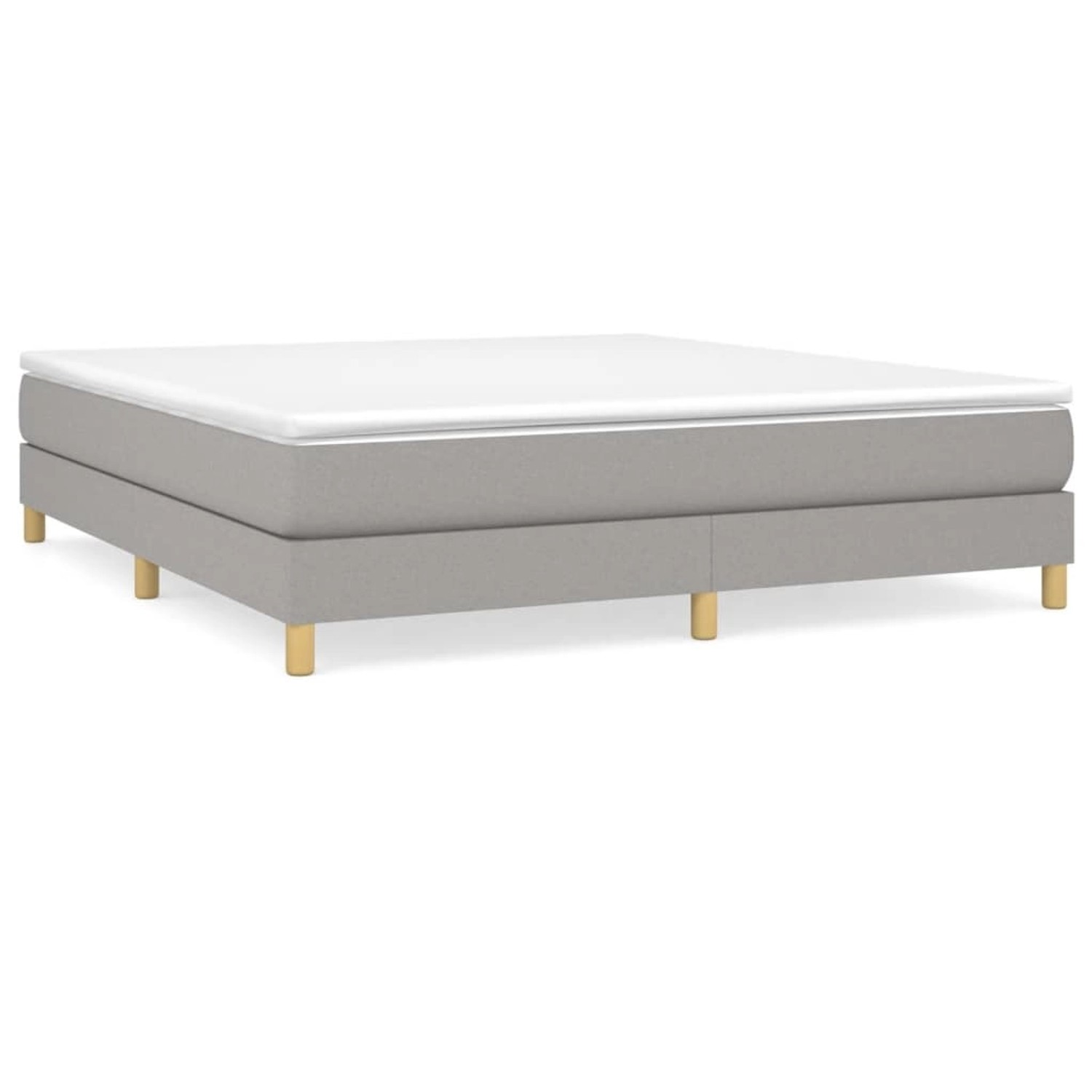vidaXL Boxspringbett Hellgrau 180x200 cm Stoff1398630 vidaXL Boxspringbett Hellgrau 180x200 cm Stoff1398630 von VIDAXL